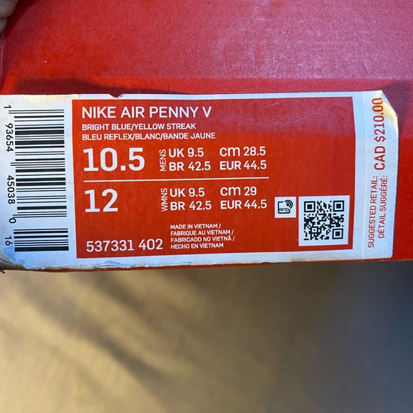 Nike Air Penny V Sz 10.5 - Picture 4 of 7